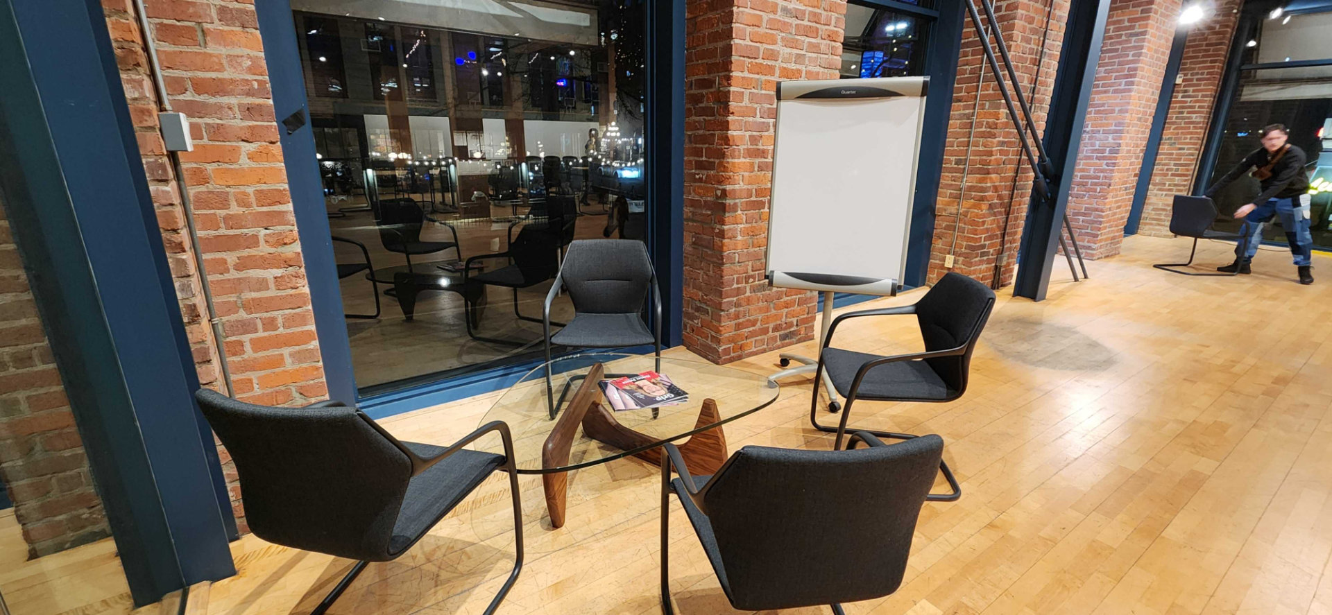 tables and chairs at Global Relay